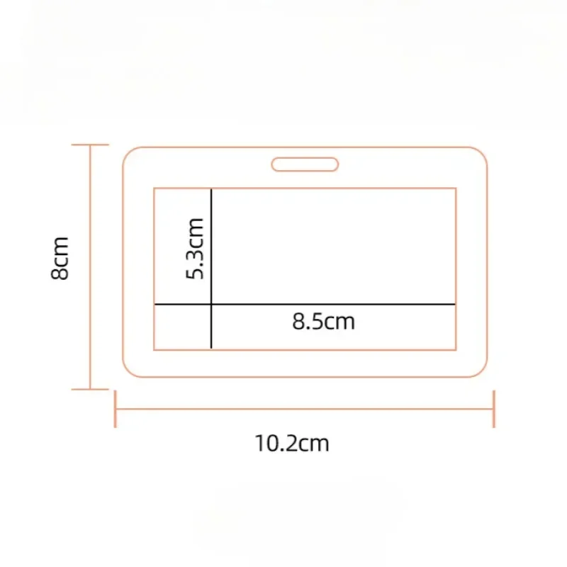 Funda para permiso de trabajo Horizontal con cordón, cubierta transparente de doble cara para tarjeta de trabajo, soporte para insignia, funda para tarjeta de identificación de exposición