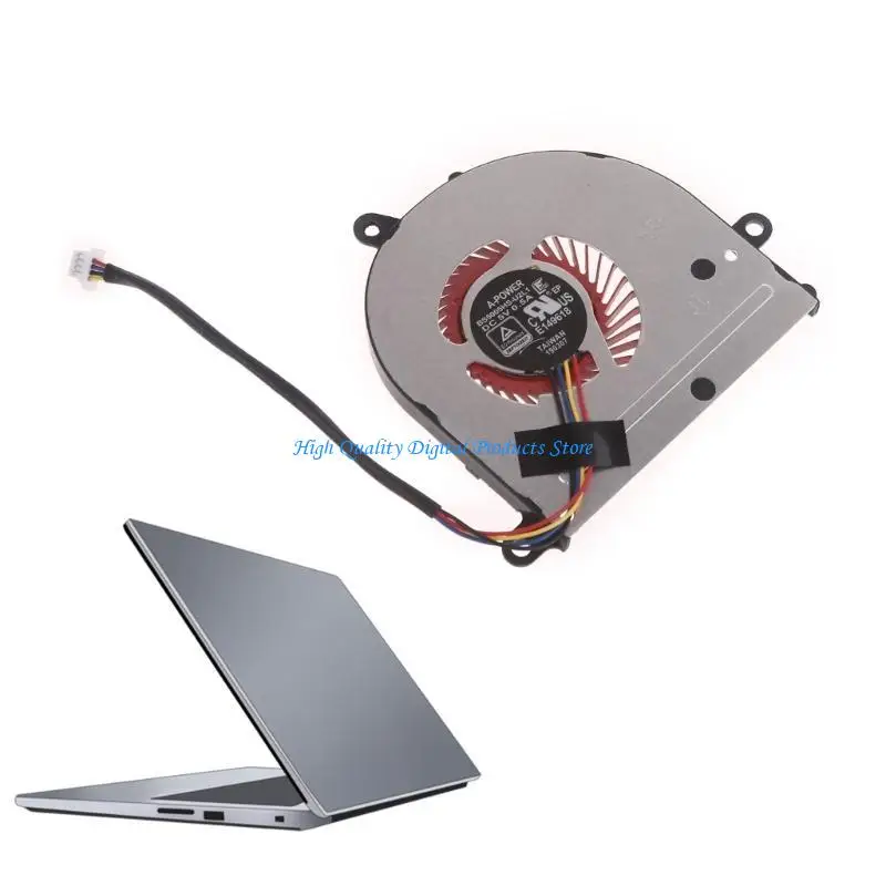 U2JE Laptop CPU Radiator DC5V 0.5A 4 pinos resfriamento para MSI MS-14B1 MS-14B2