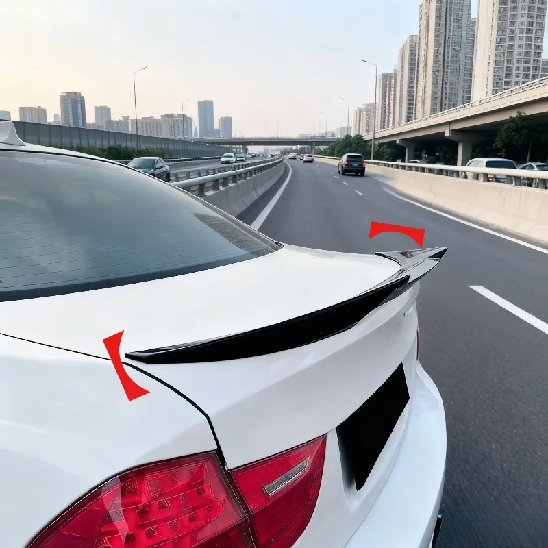 

Для BMW 3 серии E90 320i 318i 325i 330i M4 2005-2012 BodyKit черный карбоновый автомобильный задний багажник крышка губный спойлер крылья аксессуары