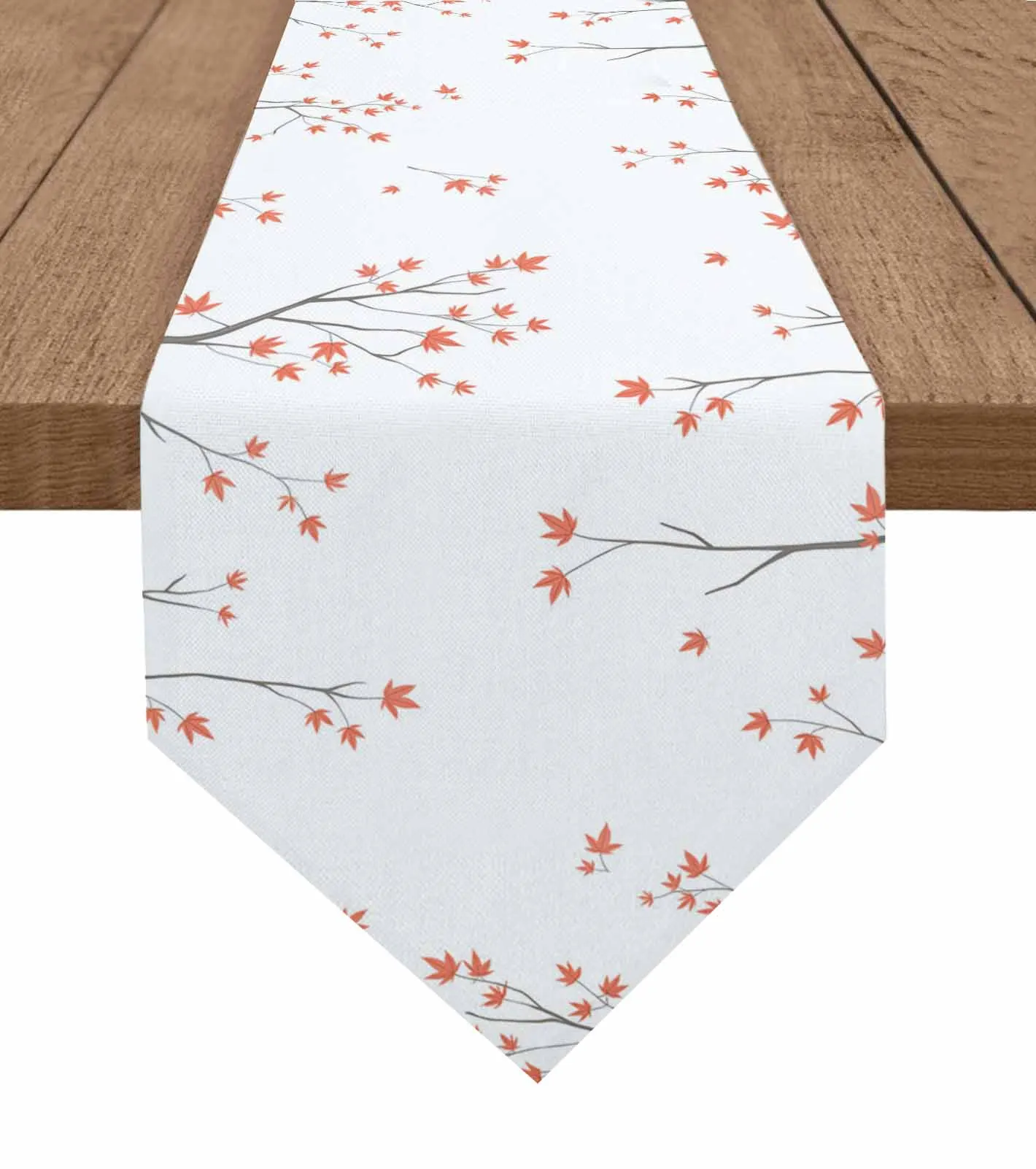 

Autumn Maple Deciduous Branch Table Runner Holiday Wedding Party Decor Table Runners Dining Table Cover Decor