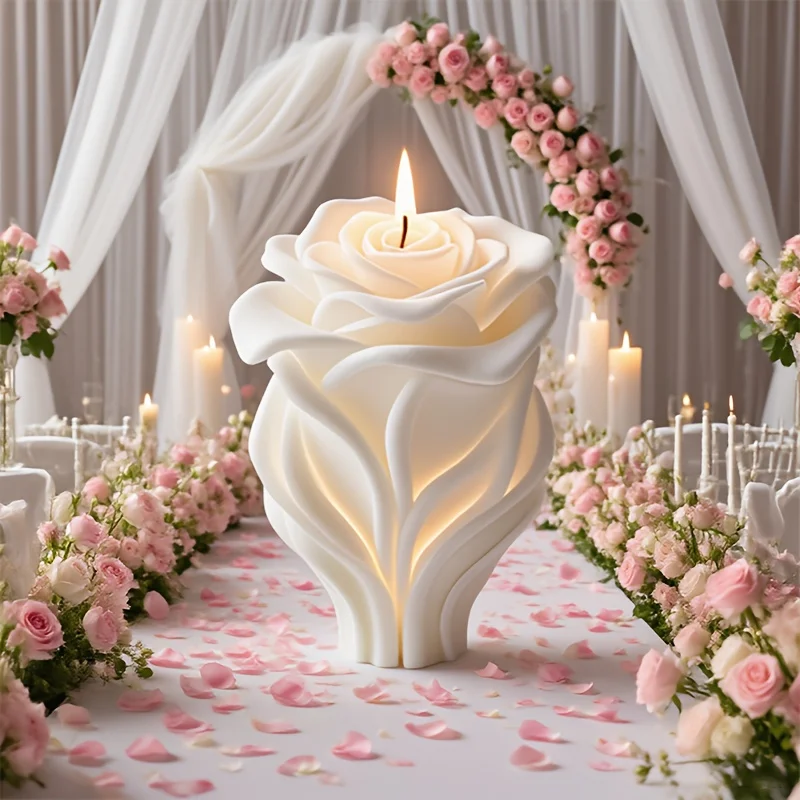 

Rose-Shaped Silicone Candle Mold 3D Plaster Crafts Home Decor DIY Soap Molds Holiday Gifts Candle Making Supplies Moule Silicone
