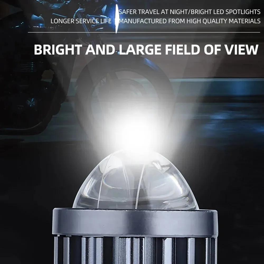 1PC 10000Lm H4 Led Bulb Motorcycle Moto BA20D Headlight Bulb IP68 CSP Lens Yellow White Lamp Scooter Accessories Fog Light