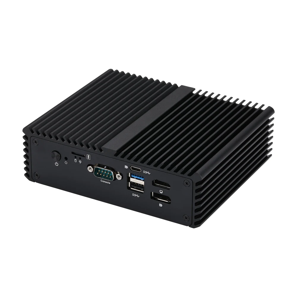 معالج Qotom Q10900G6 Series 6 LAN Mini PC N100/ N150 إلى جهاز توجيه المكتب المنزلي DIY جدار الحماية DDR5 RAM NVME SSD