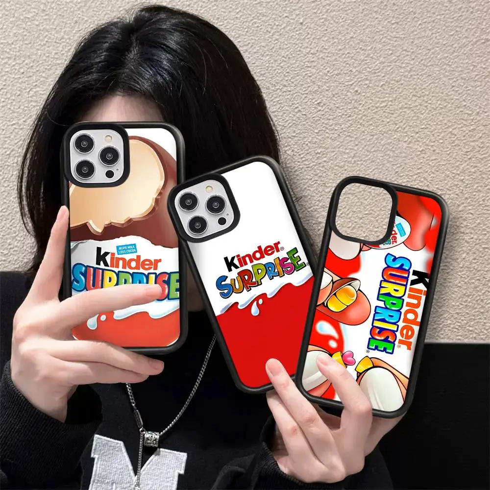 Funda para Teléfono con Diseño de Huevo KINDER JOY Sorpresa para iPhone 17 16 Pro Max Air 13 12 Mini 14 15 Plus 11, Carcasa Trasera de PC+TPU
