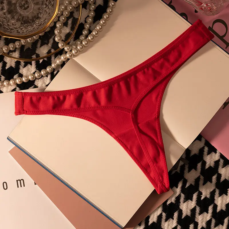 Women Panties T-back Sexy Briefs Cotton G String Thong Underwear Low Waist Seamless Femlae Lingerie Size S-XL