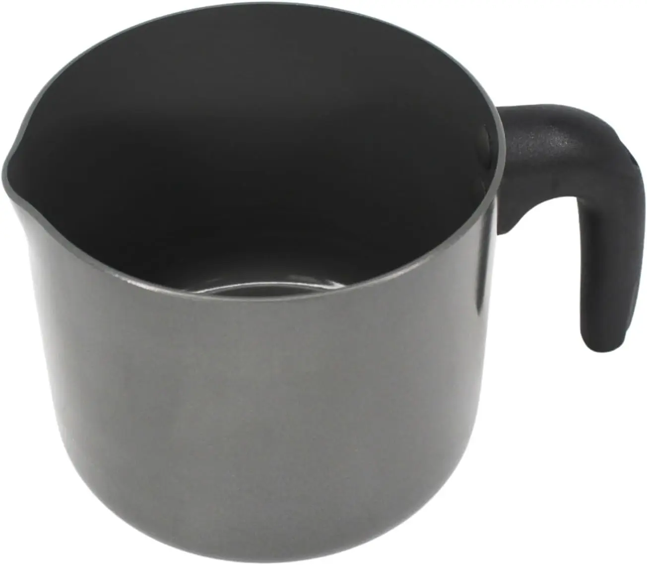 

IMUSA 1.3 Qt Ceramic NonStick Milk Pot with Pour Spout – PFAS Free Aluminum Saucepan for Coffee, Sauces, Soups, Stews, Hot Beverages – Gray Finish
