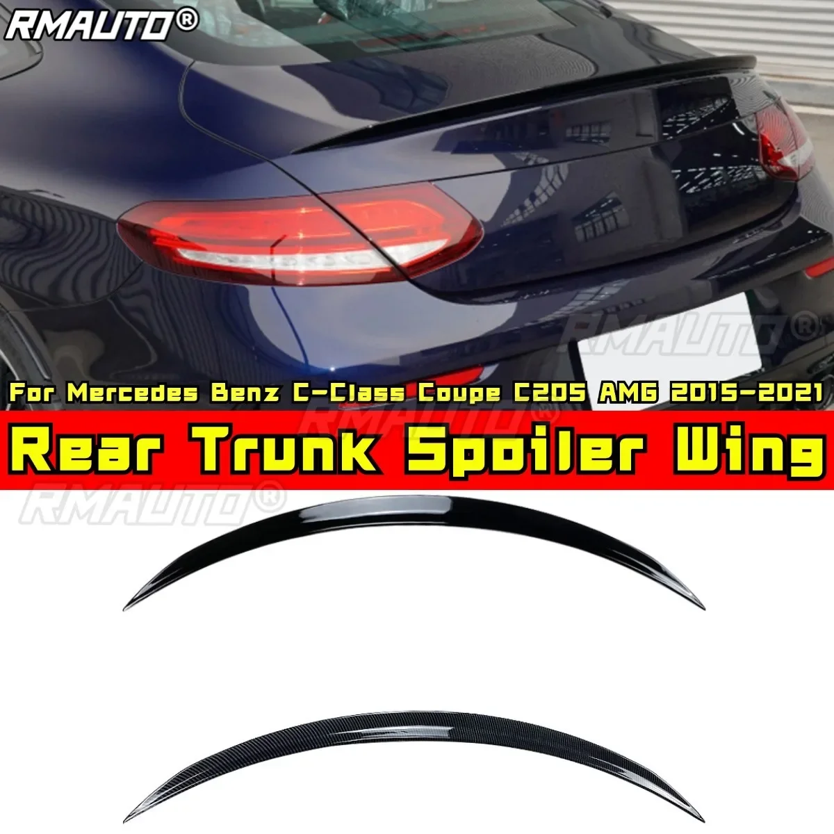 

For Mercedes Benz C-Class Coupe C205 AMG 2015-2021 Body Kit Rear Trunk Wing Rear Trunk Spoiler Trunk Wing Modification Part