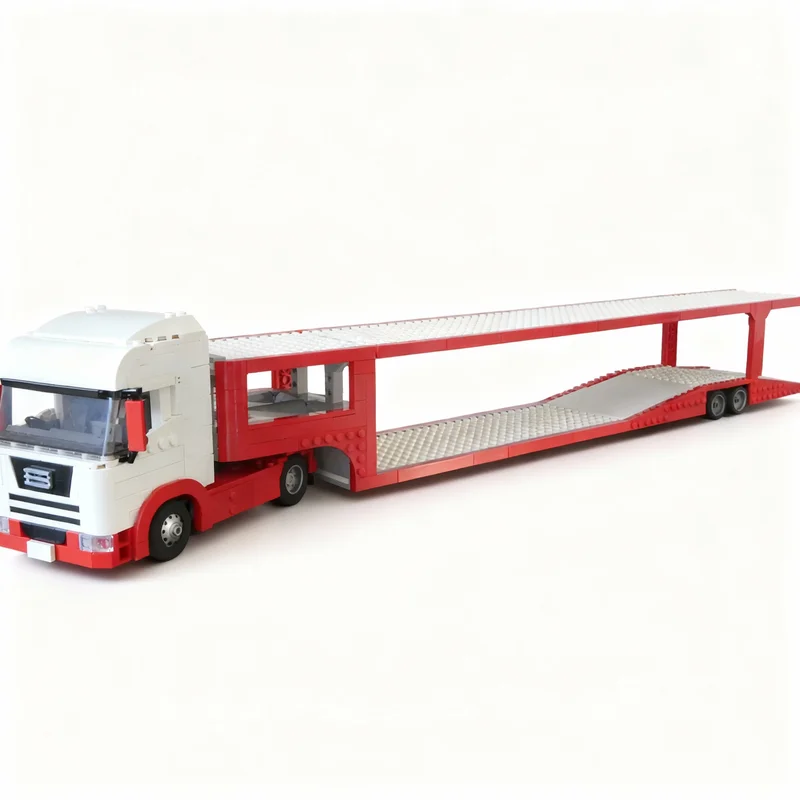 1069-teiliger MOC Autotransporter City Champions Modellbausatz Konstruktionsspielzeug Weihnachtsgeschenke DIY Kreative Idee Bildungsspielzeug