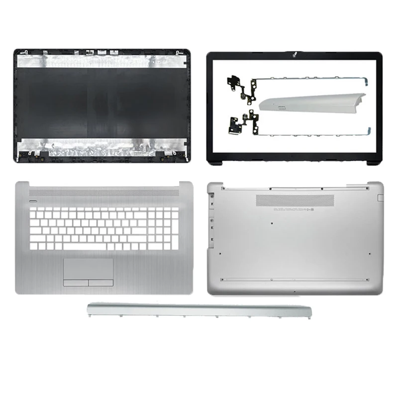 

NEW For HP Pavilion 17-BY 17-CA 470 G7 Laptop Back Cover LCD Bezel Hinges Palmrest Bottom Case Top Lid Silver Housing L22499-001