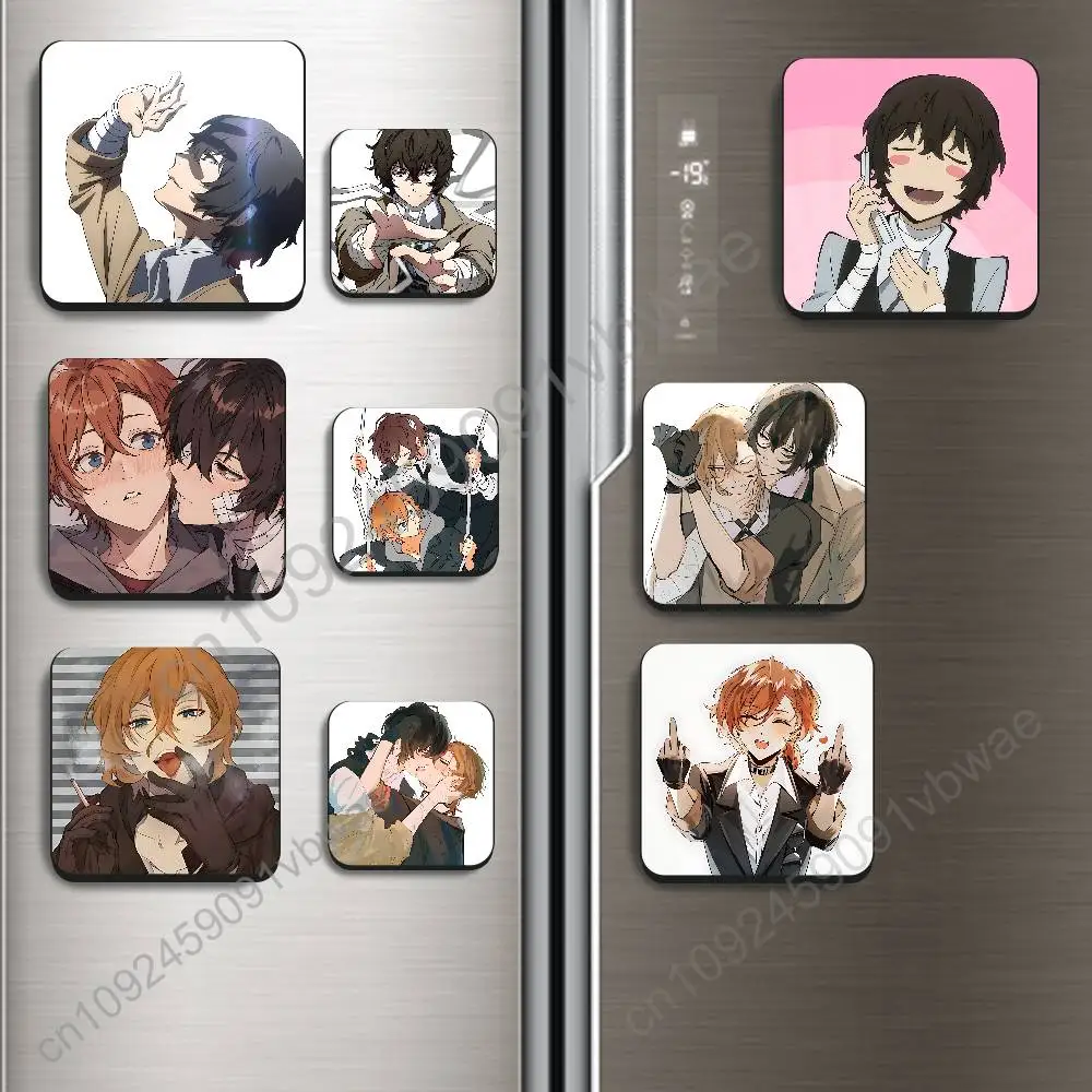 Soukoku Osamu Dazai SKK Chuuya BestSelling Refrigerator Magnetic Sticker Fridge Magnets Adhesive to Metal Surfaces Leaves