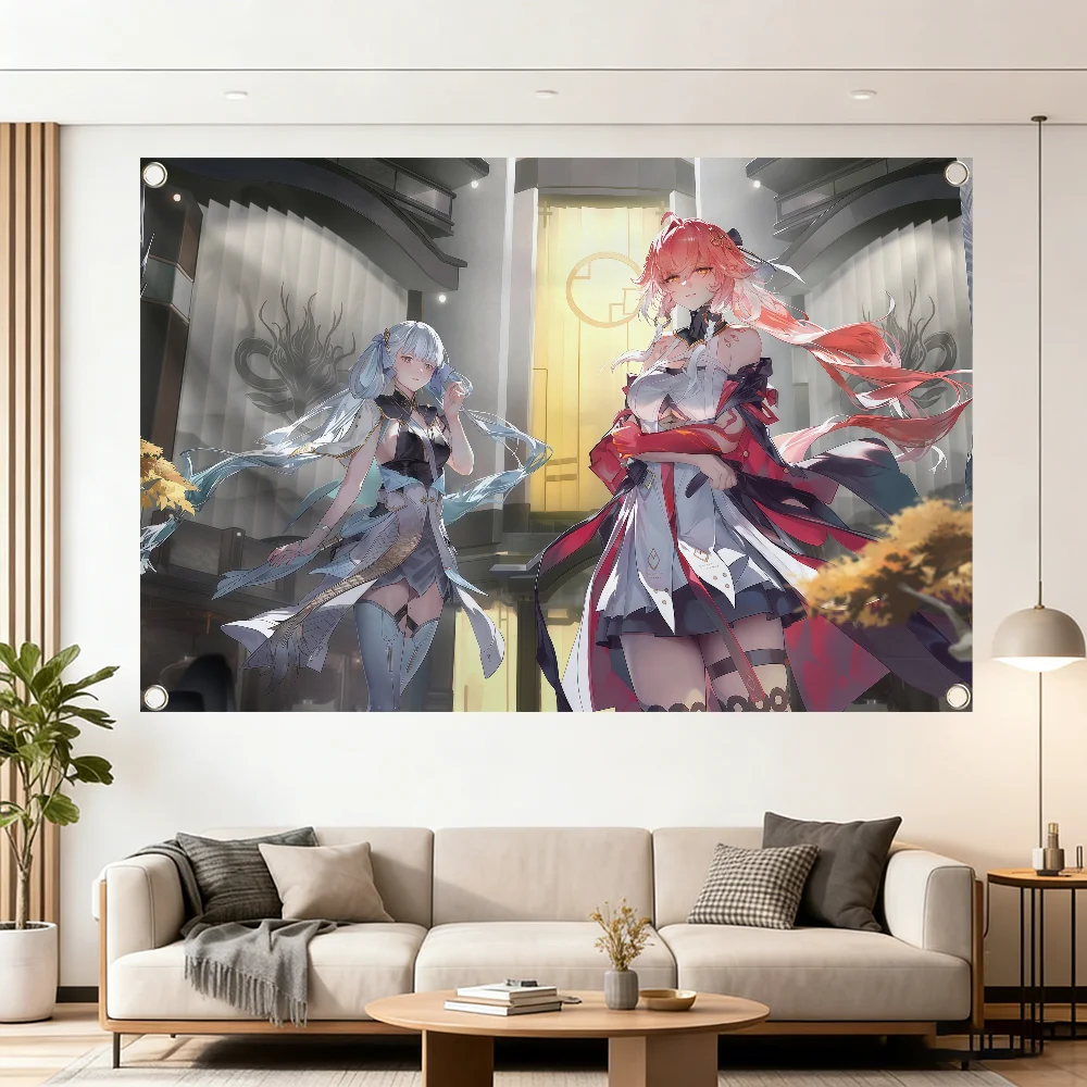 CHANGLI  Wuthering Waves Game flag Decoration Outdoor Picnic Party Art Hanging Home Camping Party Banner Best sellers