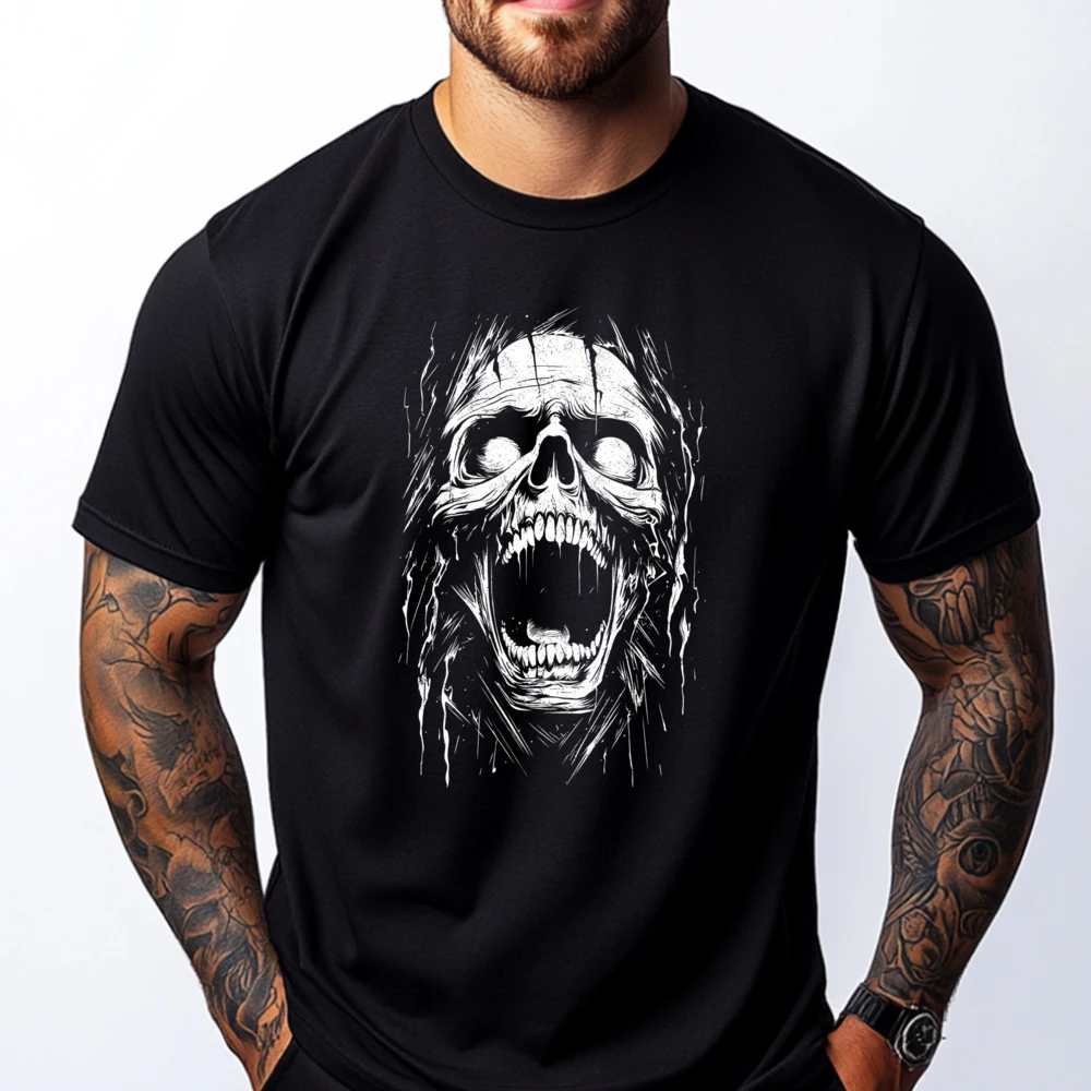 Skull Head Pink Graphic Tees Graphic T Shirts Big And Tall T Shirts Luxury T-Shirt Creative