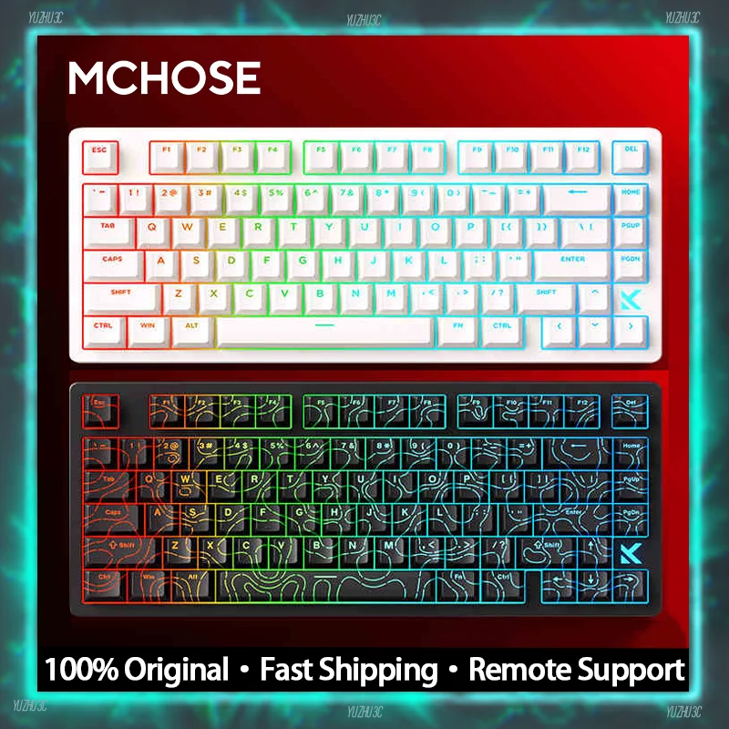 Игровая клавиатура MCHOSE JET75, 0,01 мм, быстрая точность триггера, DKS SOCD RGB, 8K, скорость отката, 0,1 мс, индивидуальный магнитный переключатель с задержкой