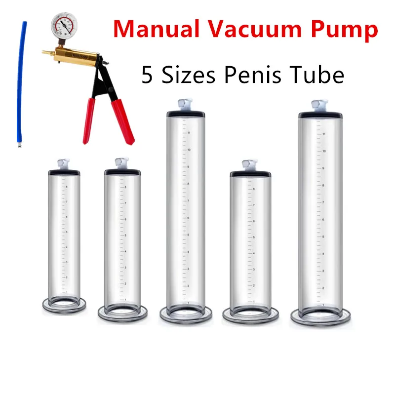 Pennis Enlargement Manual Vacuum Pump for Men Penis Enlarger Extender Cock Erection Stimulate Sex Tools Male Masturbation Toys