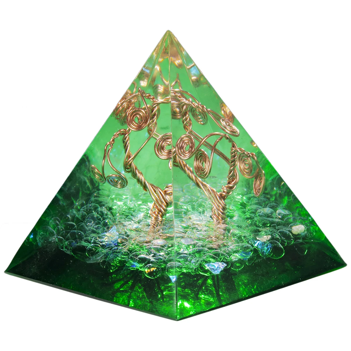 

Metal Life Tree Orgonite Pyramid Reiki Healing Crystal Orgone Pyramide Yoga Meditation Tool EMF Protection For Home Decor