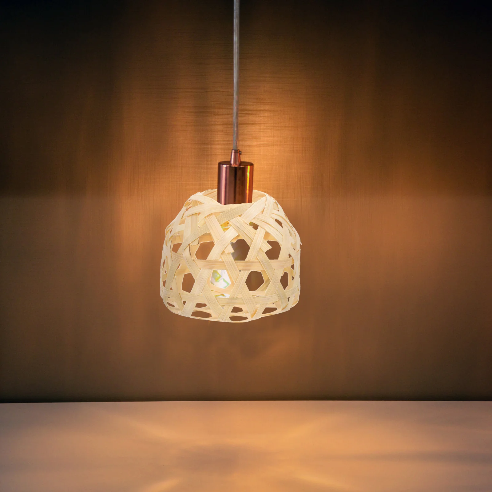 

4Pcs Bamboo Pendant Light Lampshades Woven Rustic Style Hanging Lamp Cover Decor Pendant Light Lampshades Hanging Lamp Shades