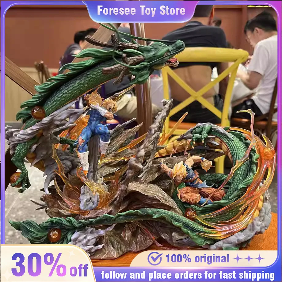 

38cm Super Saiyan Son Goku VS Bejita Yonsei Model DRAGON BALL Dragon Special Effects Game Peripherals Desktop Ornament Gift Toys