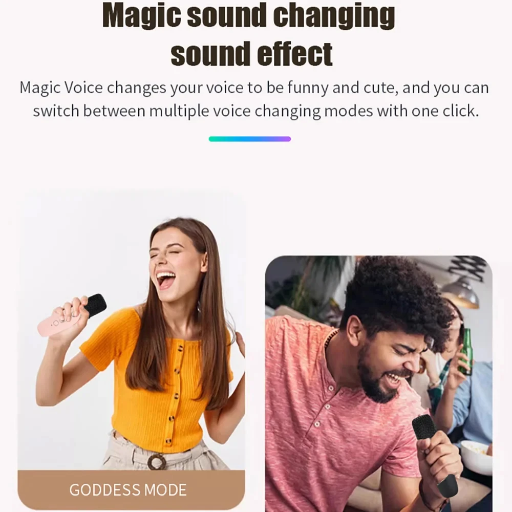 Microfoni e altoparlanti integrati professionali wireless Bluetooth per microfono KTV Mike audio portatile per bambini