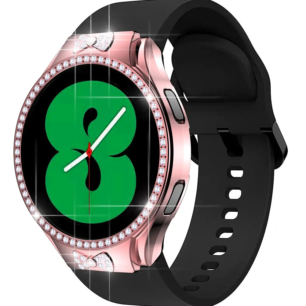 

Чехол для часов с бриллиантовым декором, блестящий, сияющий, совместимый, прочный, полый корпус, легко устанавливается