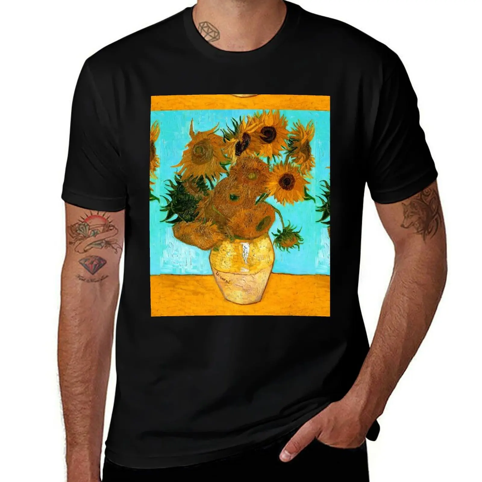 Van Gogh - Still Life Vase with 12 Sunflowers T-Shirt Personalized t-shirt tshirts personalised oversized t shirts for men