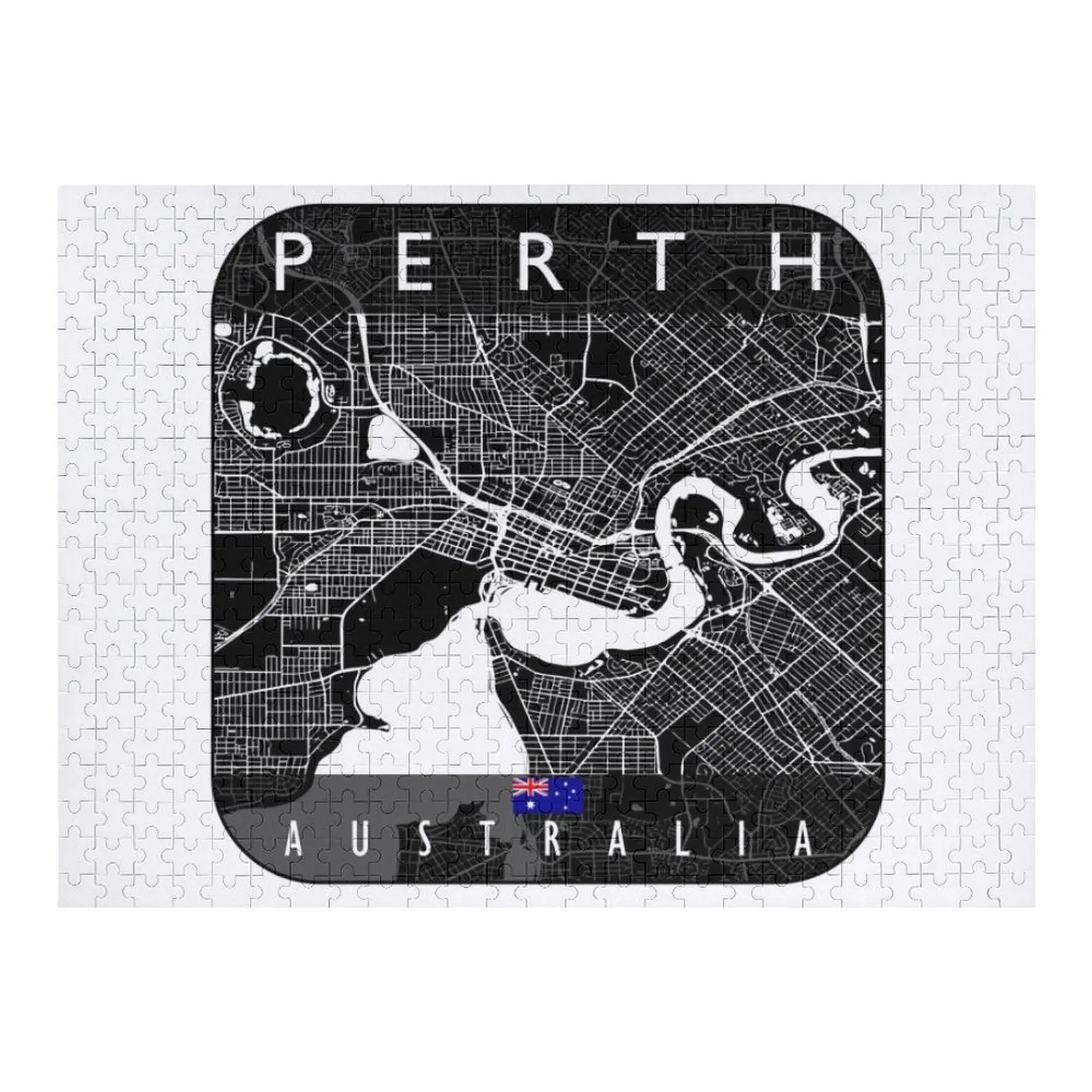 

PERTH MAP AUSTRALIA Пазл Деревянные игрушки с животными для детей Пазл
