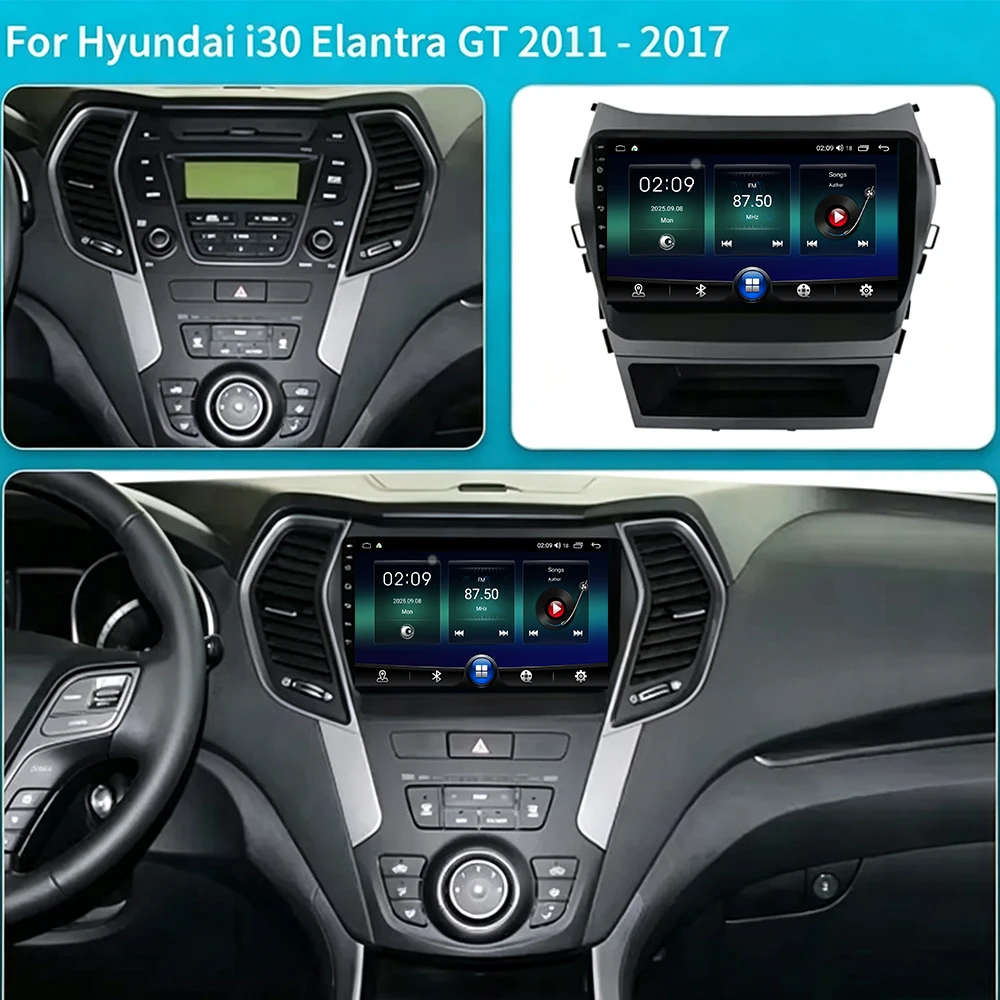 Car Radio For Hyundai Santa Fe 3 2013 - 2016 Android 16 Multimedia Video Player Navigation stereo GPS