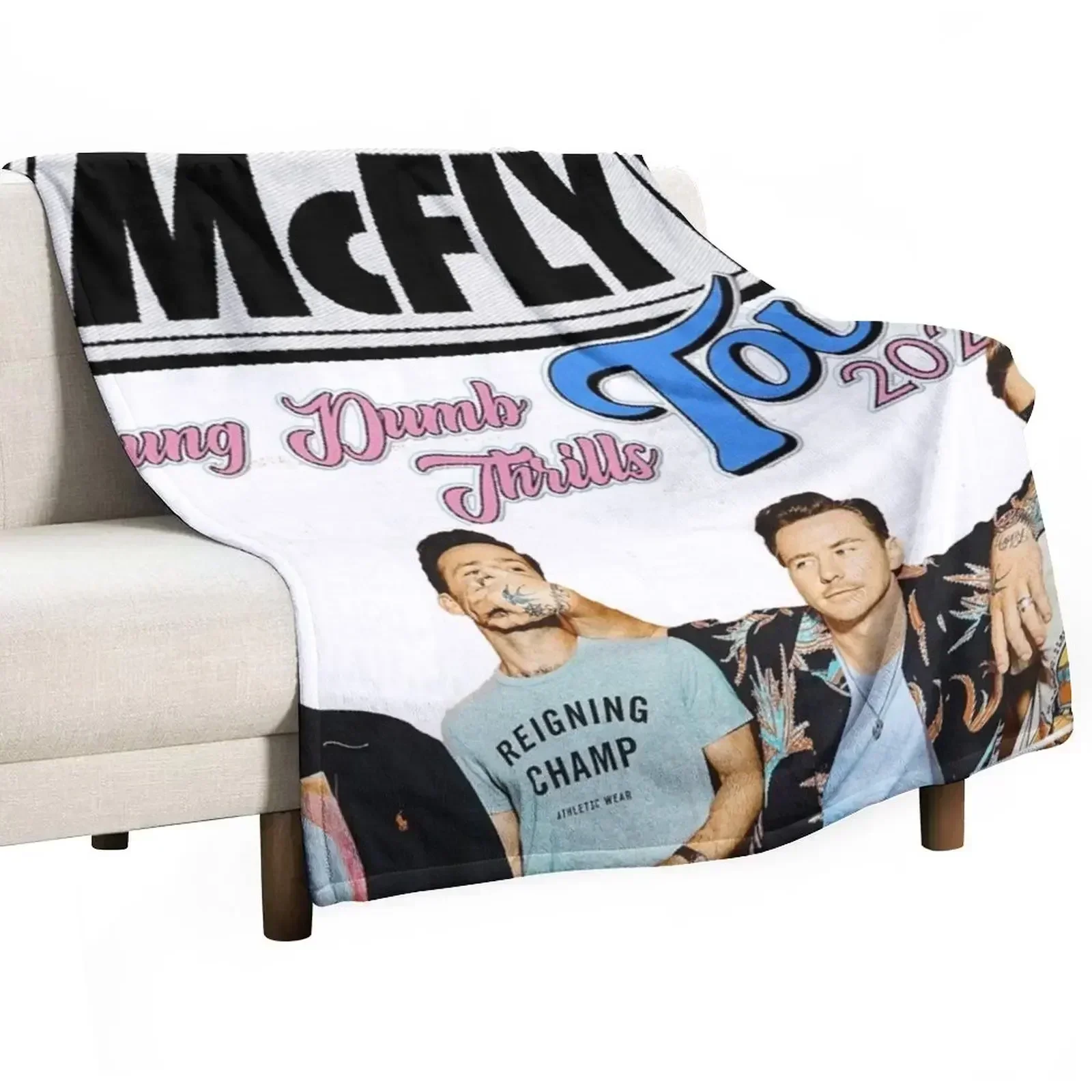 McFly Tour 2021 Throw Blanket Cute Plaid Cute warm for winter Retros Blankets