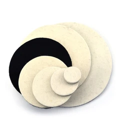 2pcs 1/2/3/5/6/7 Inch Flocking Wool Felt Polishing Wheel Grinding Sanding Disc High-density Hook&Loop Polishing Pads