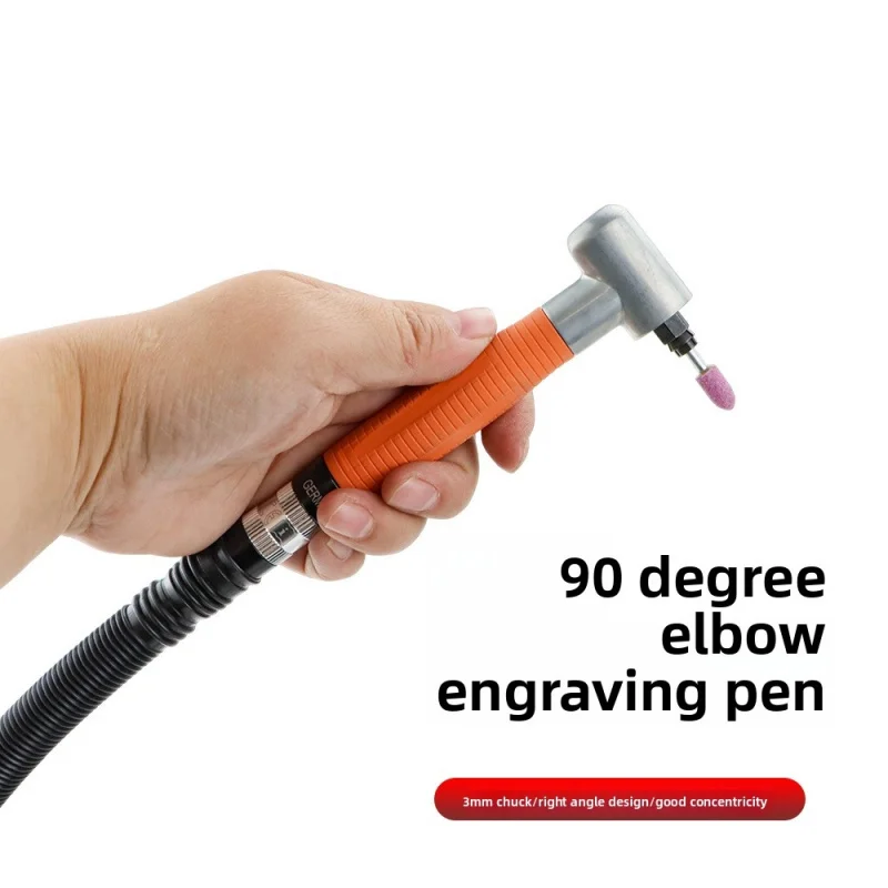 095W Pneumatic Grinding Pen Bend Right Angle 90 Degree Grinding Machine Engraving Machine Engraving Pen Polishing Machine