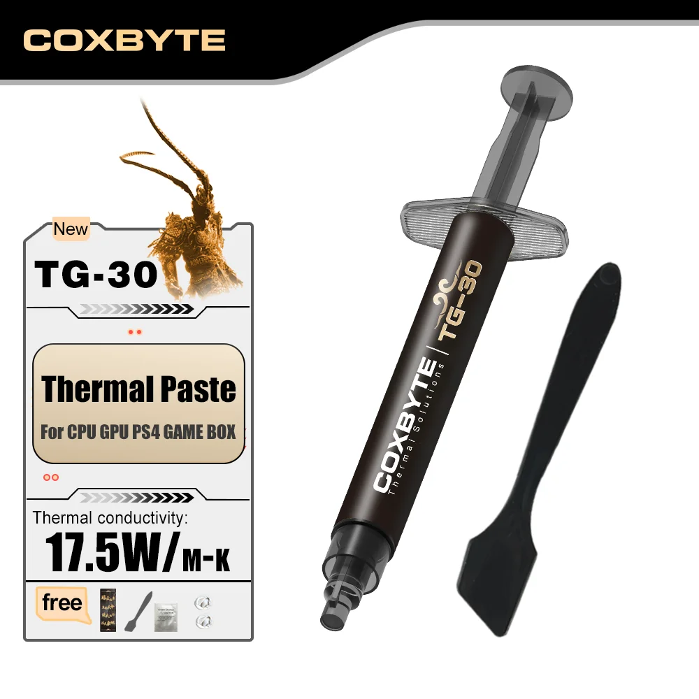 Coxbyte TG-30 Thermal Paste 17.5W/mk High Performance For CPU Processor Video PS4 GPU Cooling Thermal Grease Conductive Paste