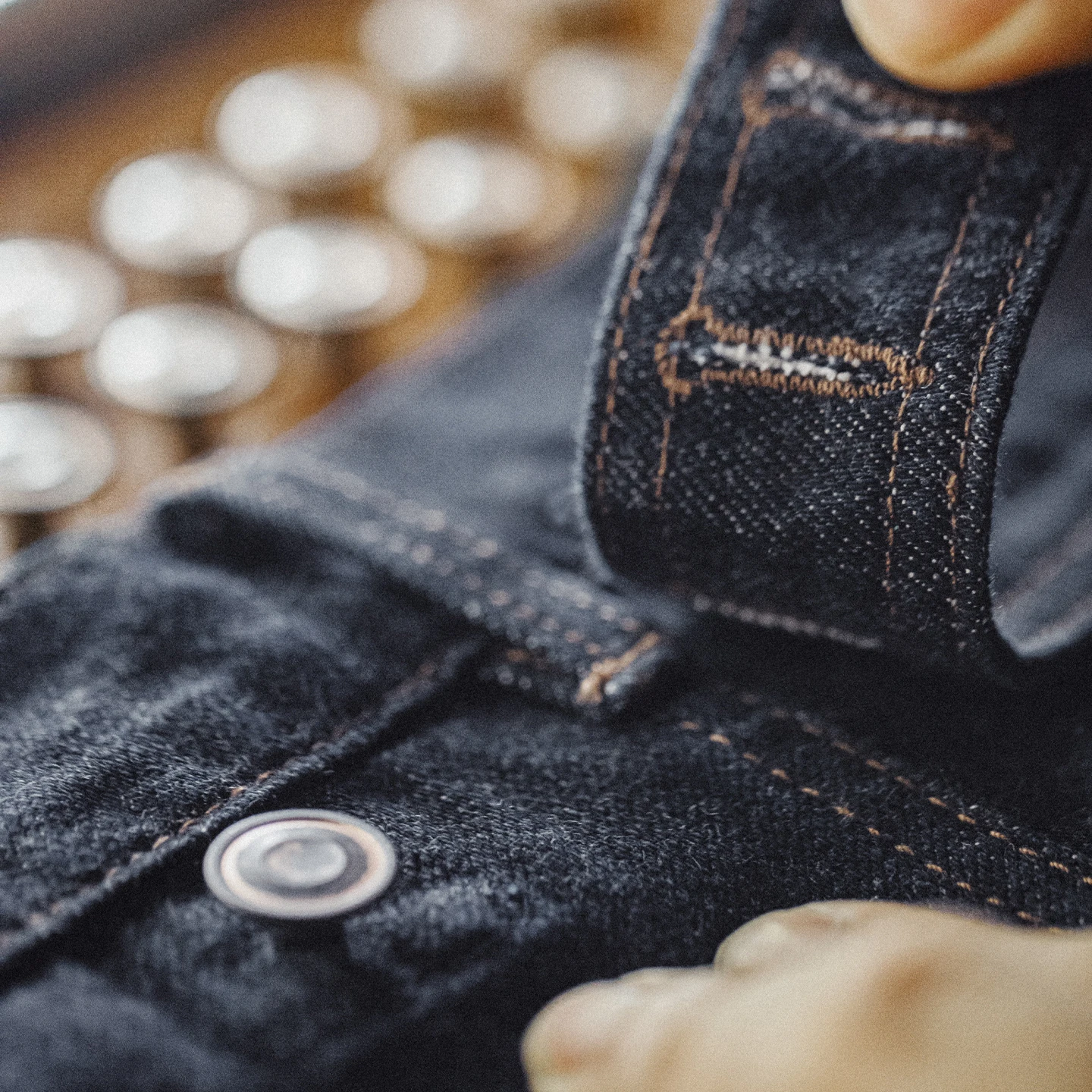 Maden Vintage الرجال 9.7oz سلوب الدينيم الجينز Cinch الظهر مستقيم الساق غسلها السراويل الزرقاء البريدي يطير بناطيل كاجوال لربيع الخريف #6