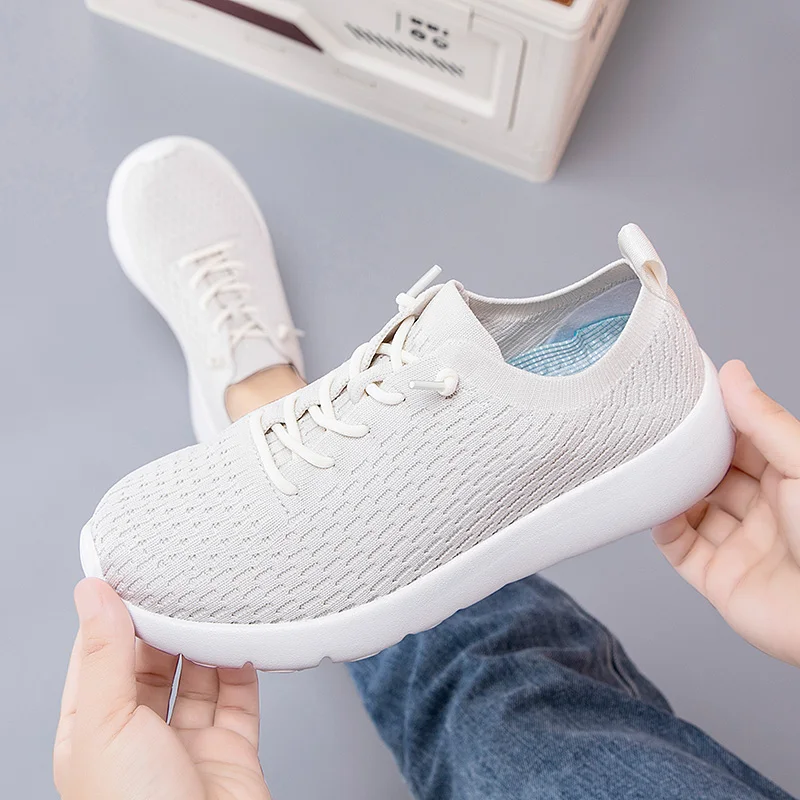 Breathable Mesh Women Running Shoes Men's Lightweight Casual Sneaker Non-slip Soft Sole Outdoor Sport Shoes for Jogging Exercise