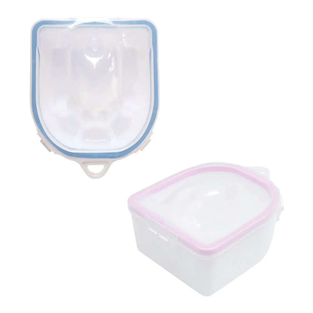 

2Pcs Soak Bowl Manicure Tools Lightweight Portable Detachable Bowl Artificial Nail Removal Cuticle Softener Treatment