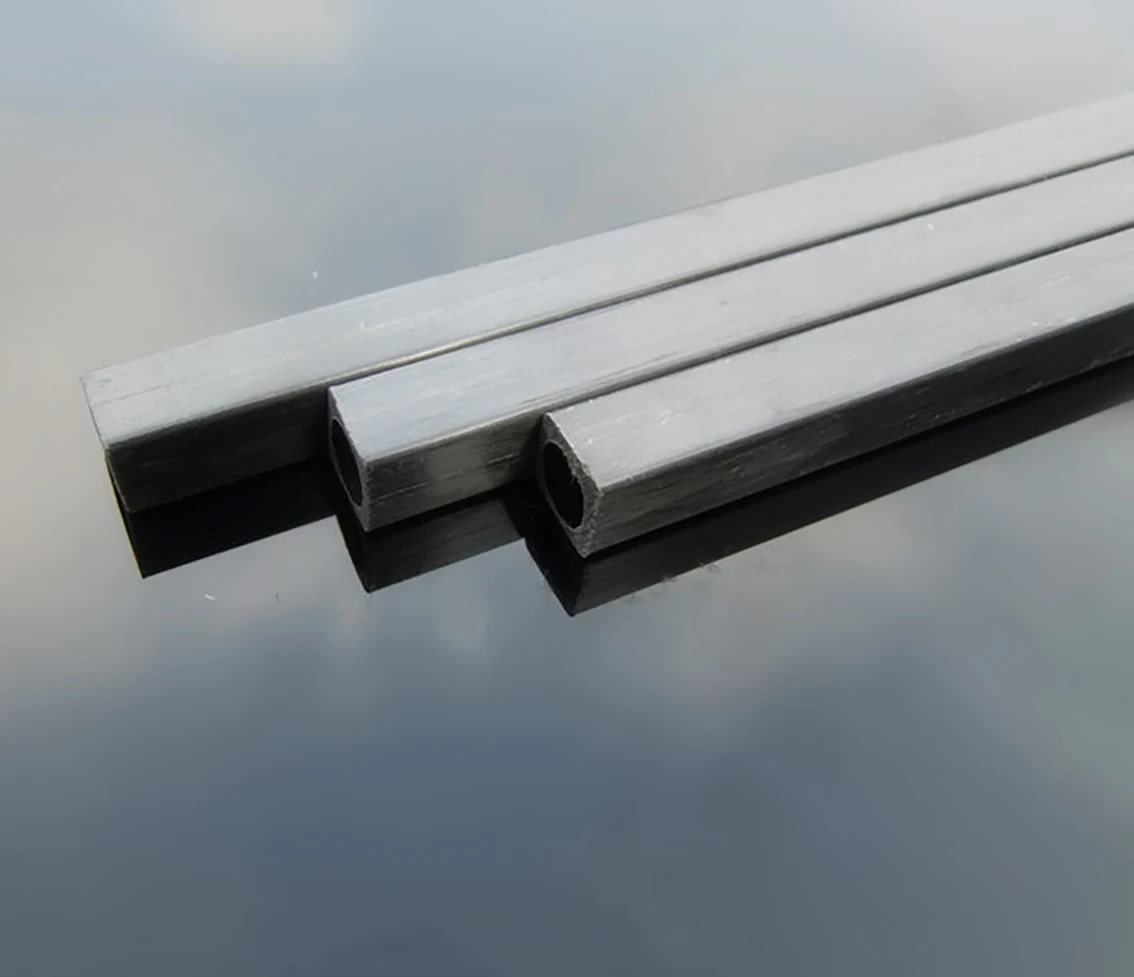 ID 1/2/3/4mm Carbon Fiber Tube Outer Square Inner Round Tube High Strength Light Weight DIY Model Part Accessory Length 200mm