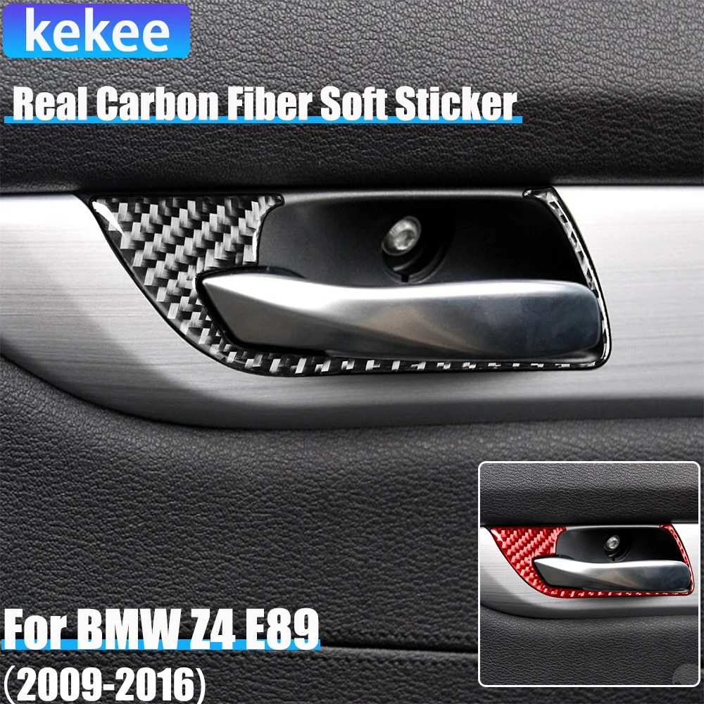 

Real Carbon Fiber Car Accessories Door Handle Panel Cover Soft Sticker For BMW Z4 E89 2009 2010 2011 2012 2013 2014 2015 2016