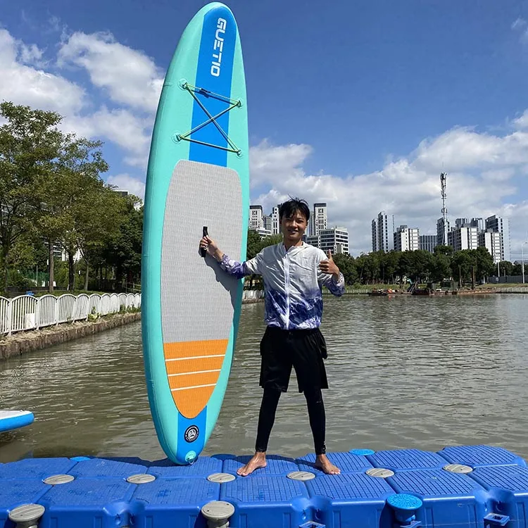 GUETIO New Trend Foldable Light Weight Inflatable SUP Stand Up Surfboard Paddle Board With Accessories