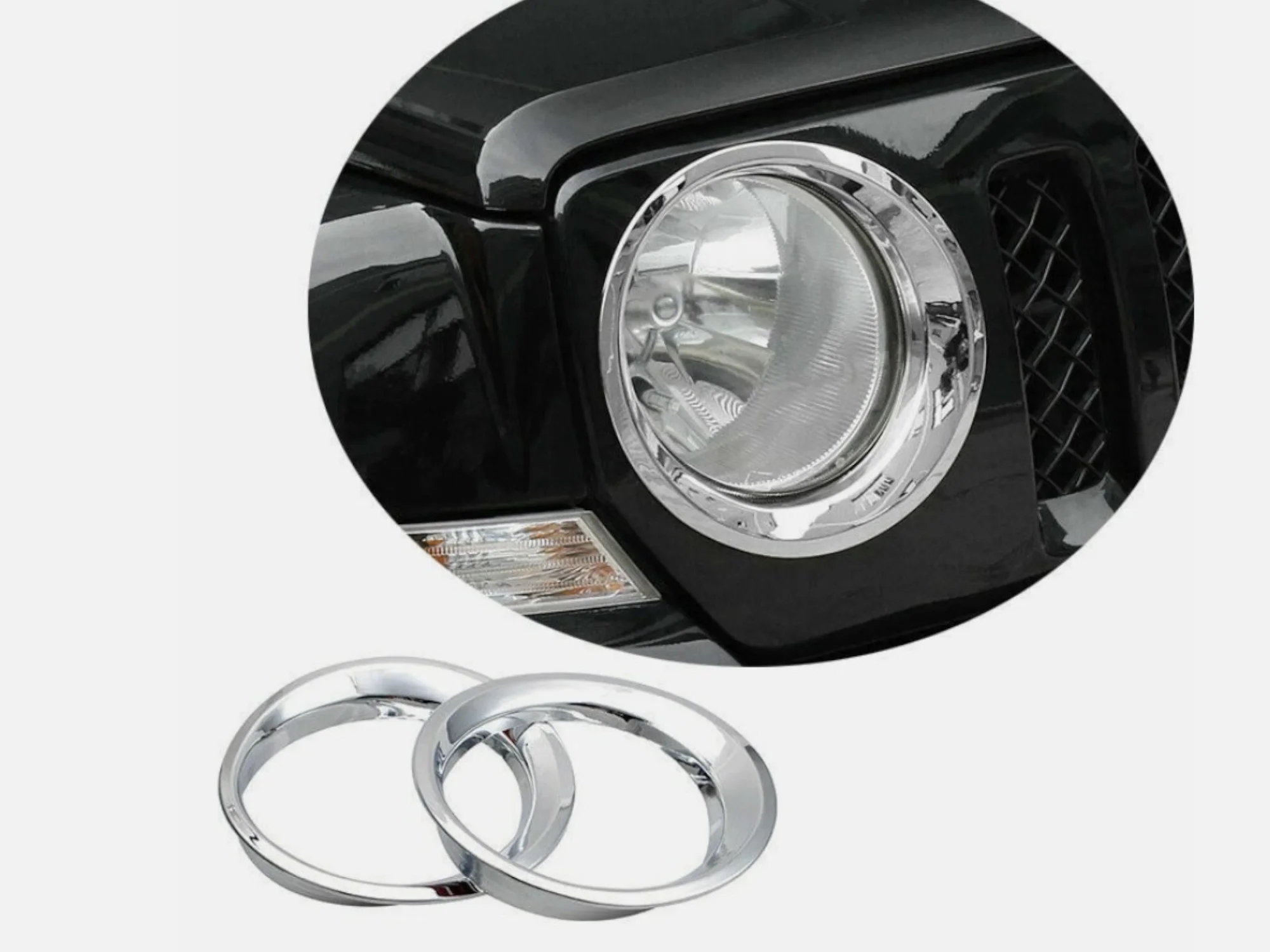 

Улучшенные хромированные накладки на фары (2 шт.) для Jeep Patriot 2011-2016 гг.