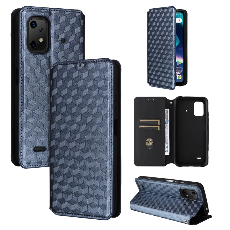 For Umidigi Bison X20 Magnetic Card Flip Leather Stand stereoscopic lines Phone Protective Case For Umidigi Bison X20 Case