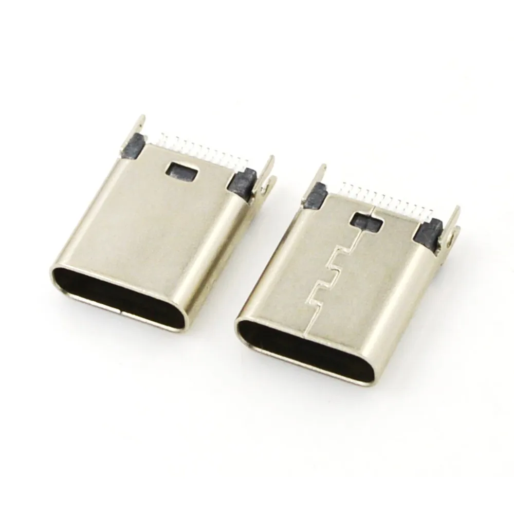 50pcs Micro USB 3.1 Universal 24 PIN Splint 0.8 length 9.3 Full Function Piece Female Type C Tail Jack Plug Socket Connector