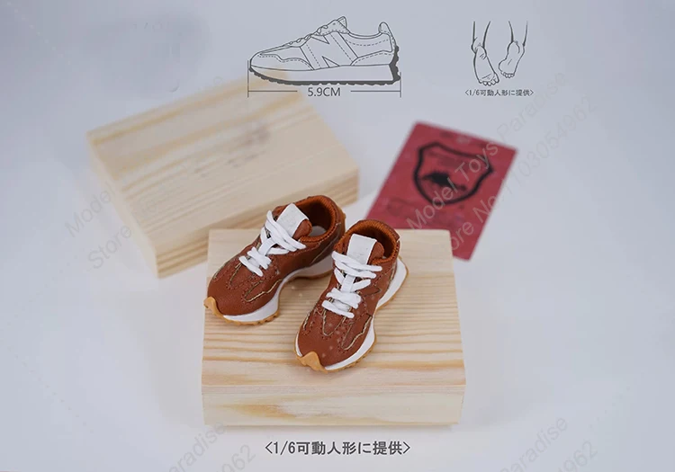 1/6 Soldier Sports Shoes Trendy Casual Brown Anti Slip Sports Shoes Fit 12inch Women Men Action Figure Body