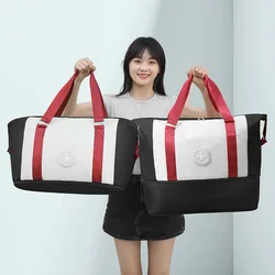 Bolsa de almacenamiento impermeable y ligera, bolsa de viaje de rejilla, bolsa de equipaje de almacenamiento, portátil de fitness, gran capacidad para viajes de negocios