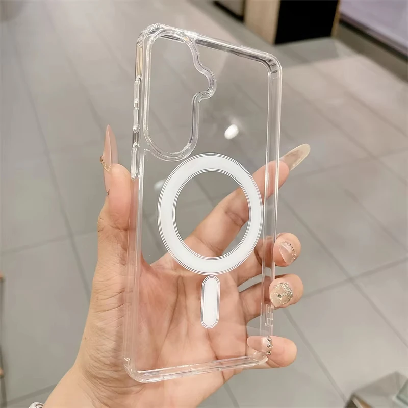 Clear Phone Case For Samsung S26 S25 S24 S23 Ultra A56 A16 A57 A37 A17 A07 A55 A35 A54 S22 Soft Magnetic Wireless Charging Cover - view 3