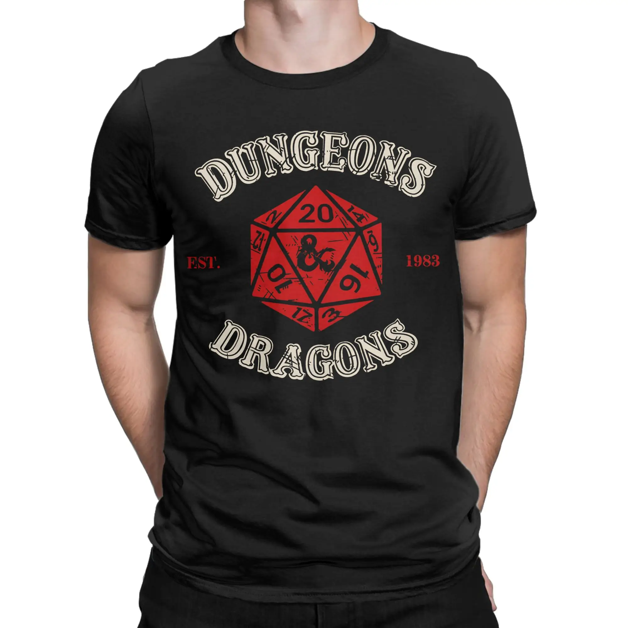Dungeons and dragons Men T Shirts  Funny Tees Short Sleeve O Neck T-Shirt 100% Cotton Gift Idea Clothes