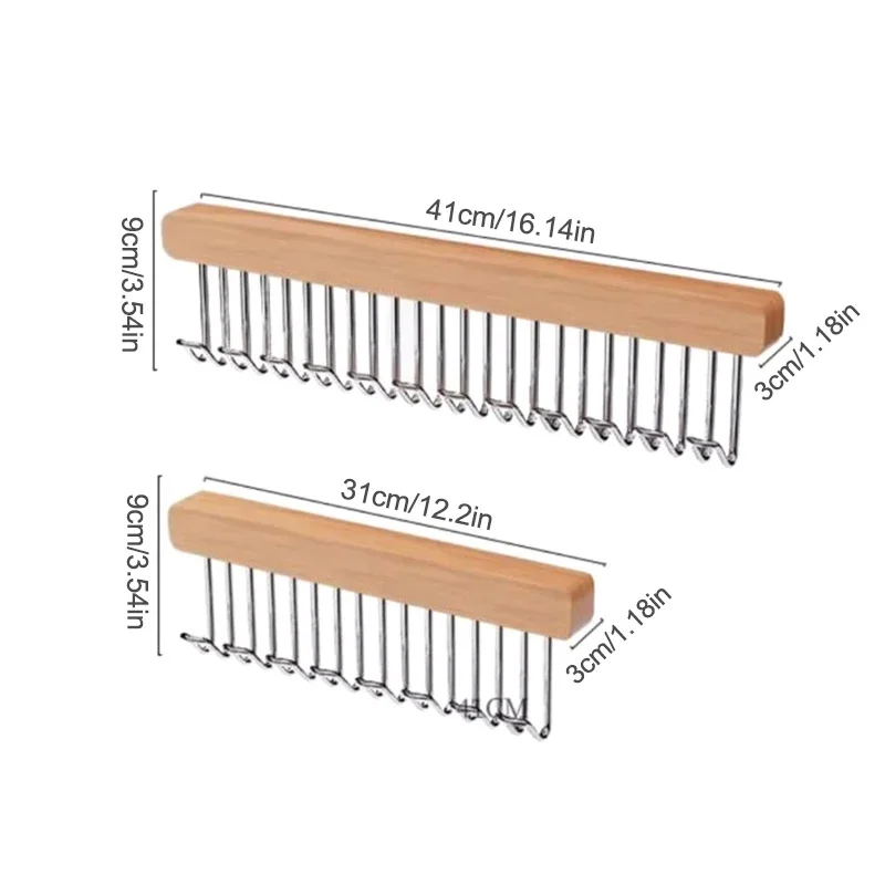 8/12 السنانير قابل للسحب شماعات ملابس خشبية متعددة الوظائف البرازيلي تخزين شماعات الحائط خزانة شماعات الملابس المنظم
