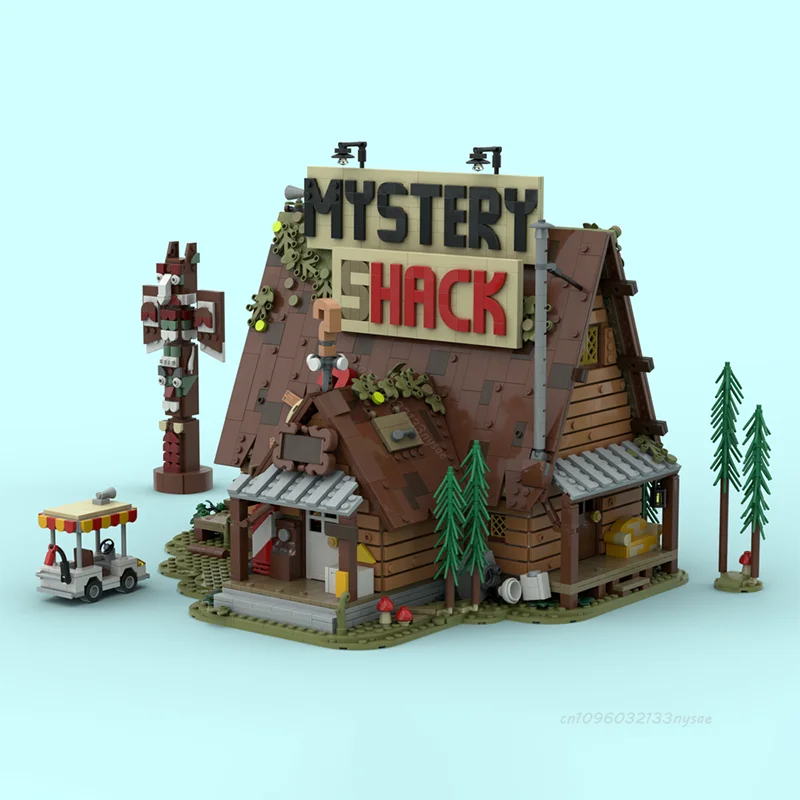 

MOC креативная модель с видом на улицу 3874 шт. Mystery Shack модульная головоломка на заказ DIY архитектура образование сборка игрушки подарки