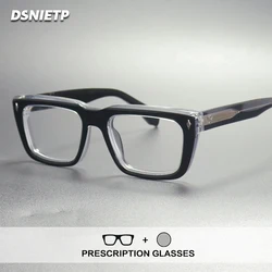Luxury Acetate Reading Glasses Men Square Photochromic Anti Blue Light Prescription Glasses Frames Myopia Hyperopia Eyewear