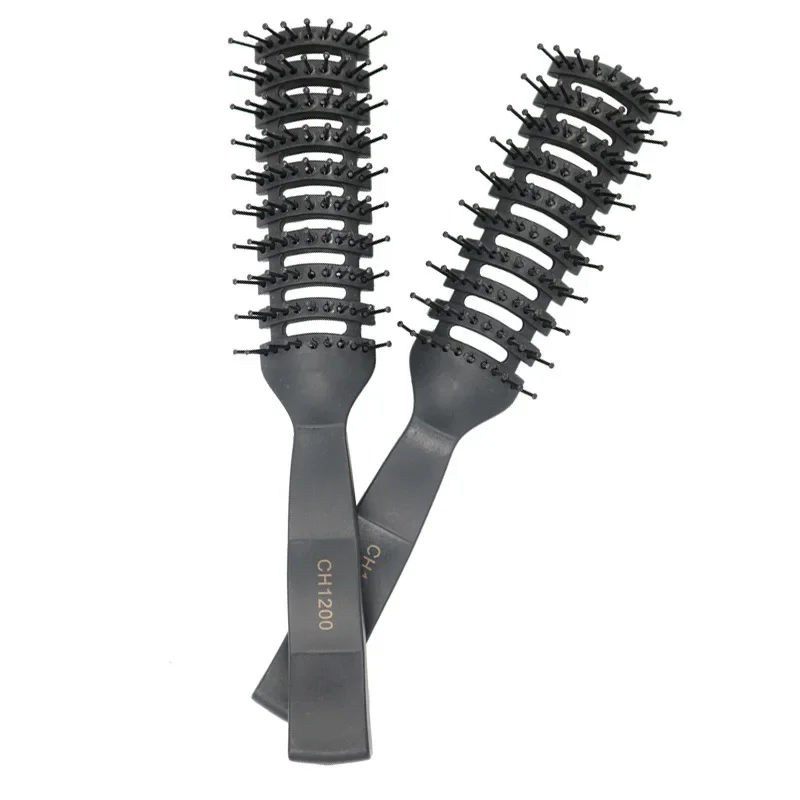 1pc com nervuras pente para homens menino macio escova de cabelo salão de cabeleireiro pente de massagem costelas pente de cabelo couro cabeludo barbeiro estilo de cabelo pente