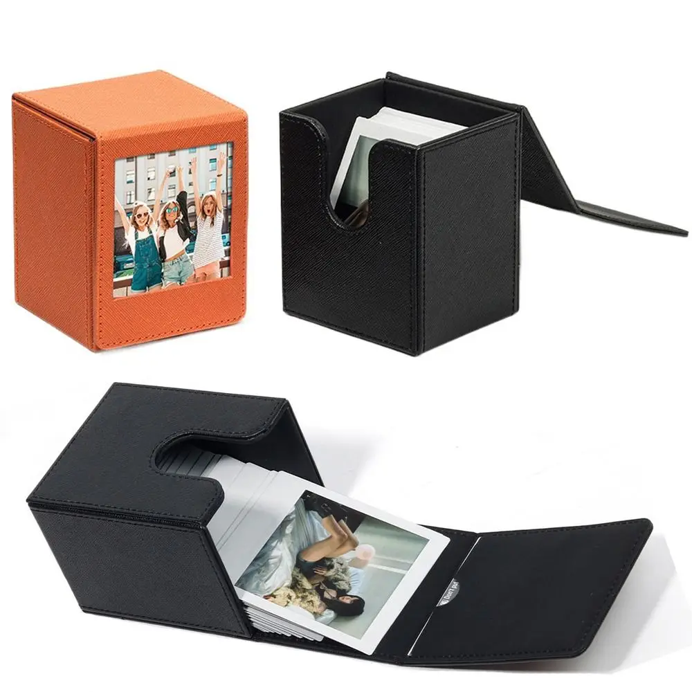 Instant Camera 4 inch-Photo Storage Box PVC High Quality Card Holder Large Capacity Household for Polaroid/Fujifilm Instax SQ