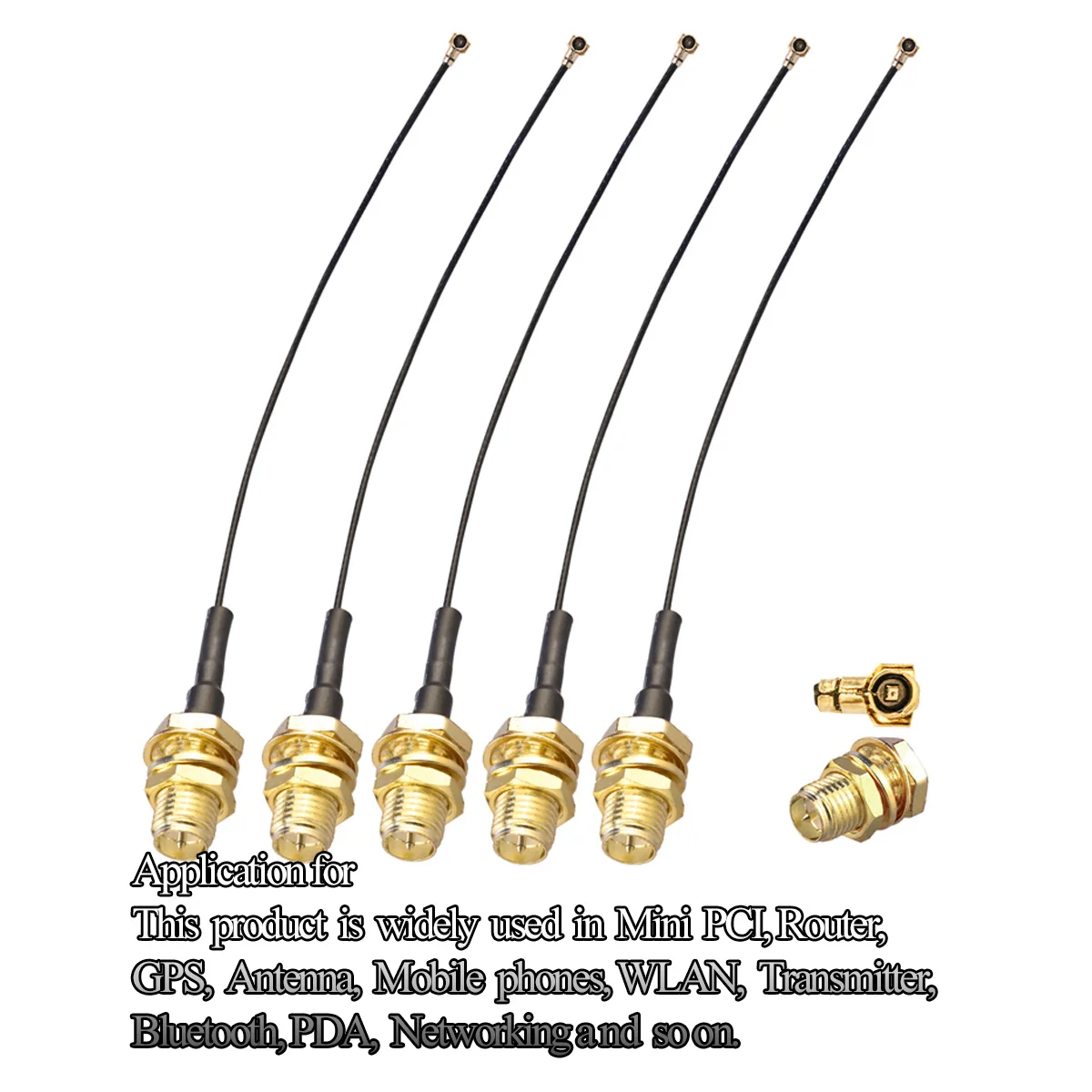 IPX to RP SMA Female WiFi Antenna Cable 0.81mm U.fl IPX to RP SMA Female Antenna Cable Mini PCI to RP SMA Female Cable 5pcs