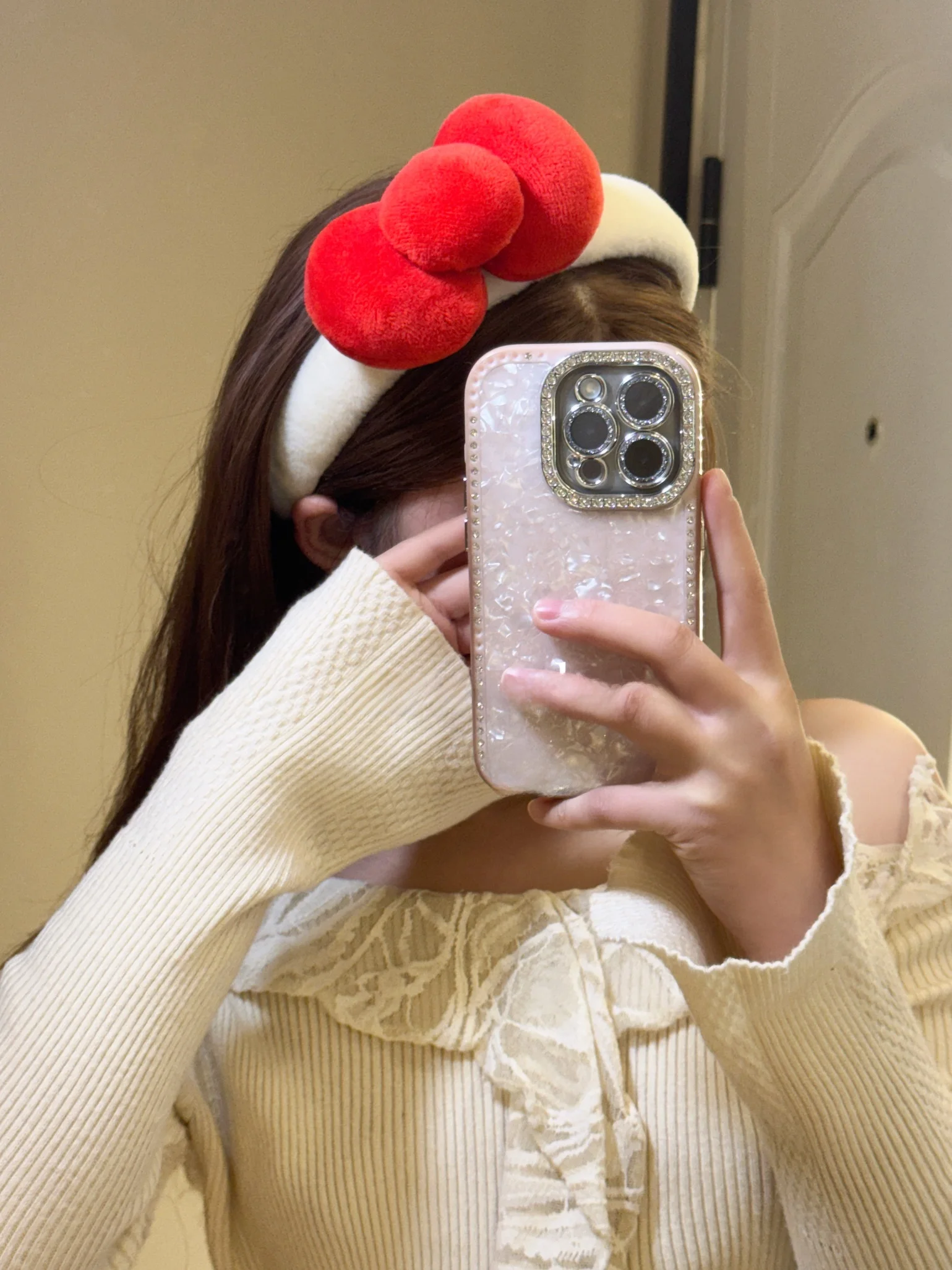 faixa-de-cabelo-vermelha-adoravel-com-laco-grande-acessorio-de-cabelo-versatil-para-meninas-faixa-para-maquiagem-e-lavagem